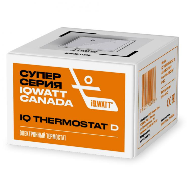 Электронный терморегулятор с сенсорным дисплеем IQWATT (песочный) IQ THERMOSTAT D