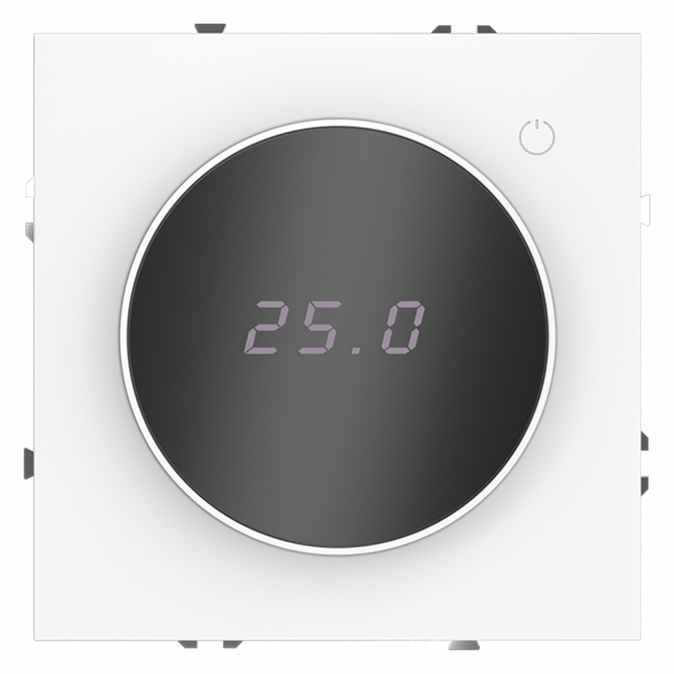 Терморегулятор электронный VOLTUM S70 с индикацией и датчиком, для теплого пола, (белый матовый) VLS070102