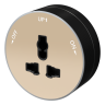MULTITRACK Розетка универсальная круглая 13 А/250 В ПЕСОЧНЫЙ