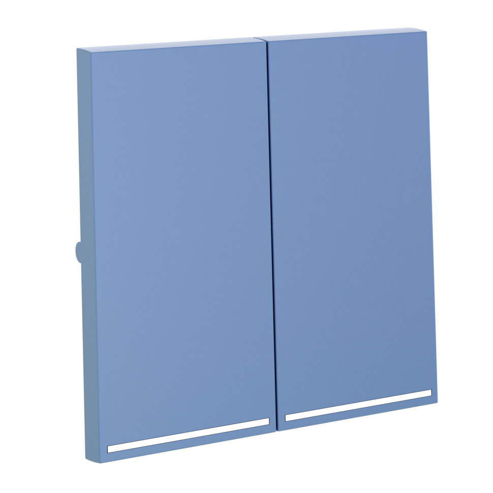 Клавиши для выключателя/переключателя двухклавишного с подсветкой, S70 (деним)