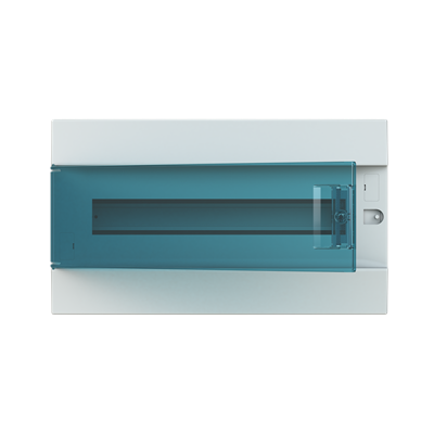 Бокс в нишу ABB Mistral41 18М зеленая прозрачная дверь с клемм 1SLM004101A1204