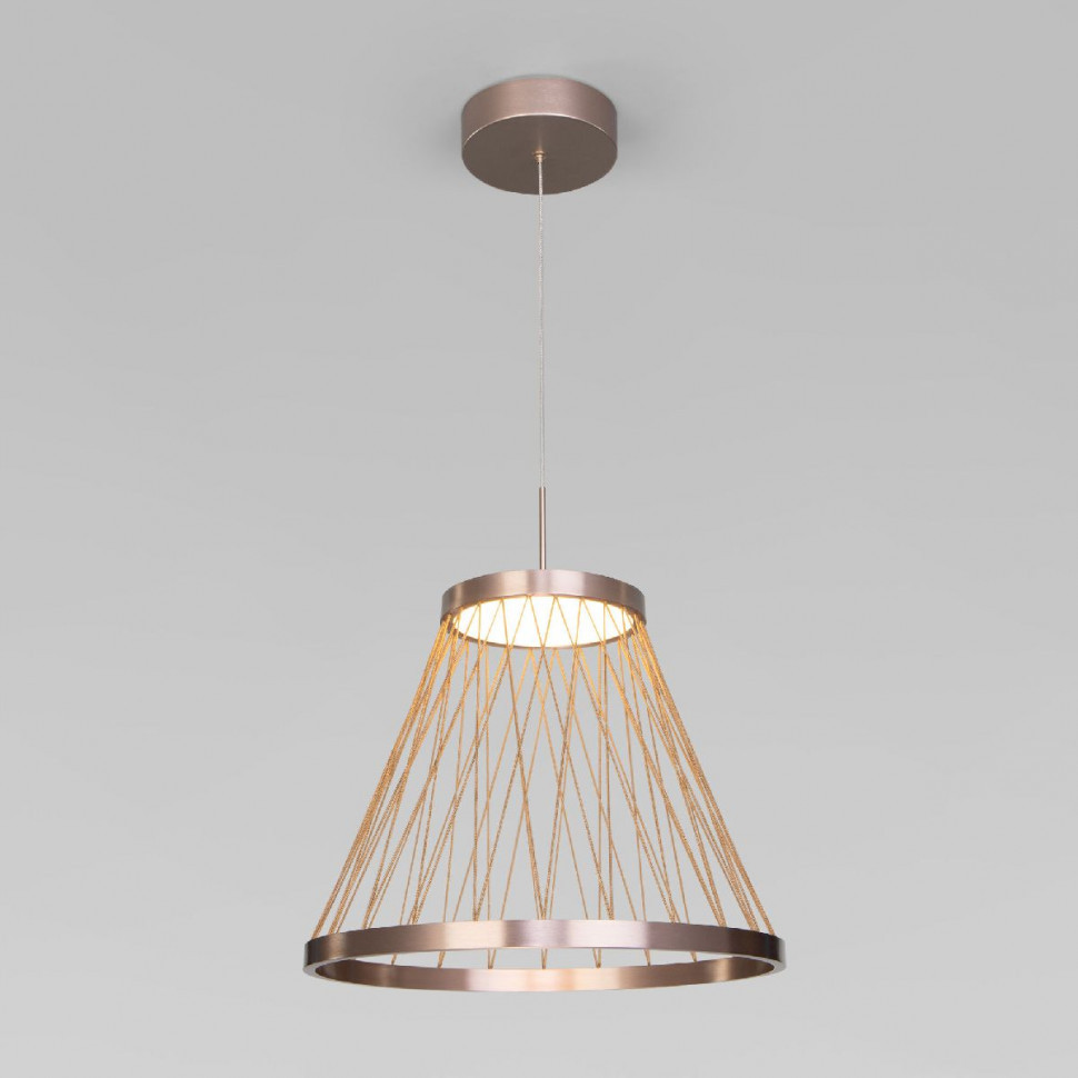 Подвесной светильник Eurosvet Cesta 40016/1 LED коричневый a069283