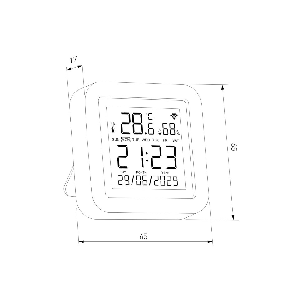 76270/01 Умный датчик температуры и влажности черный 76270/01
