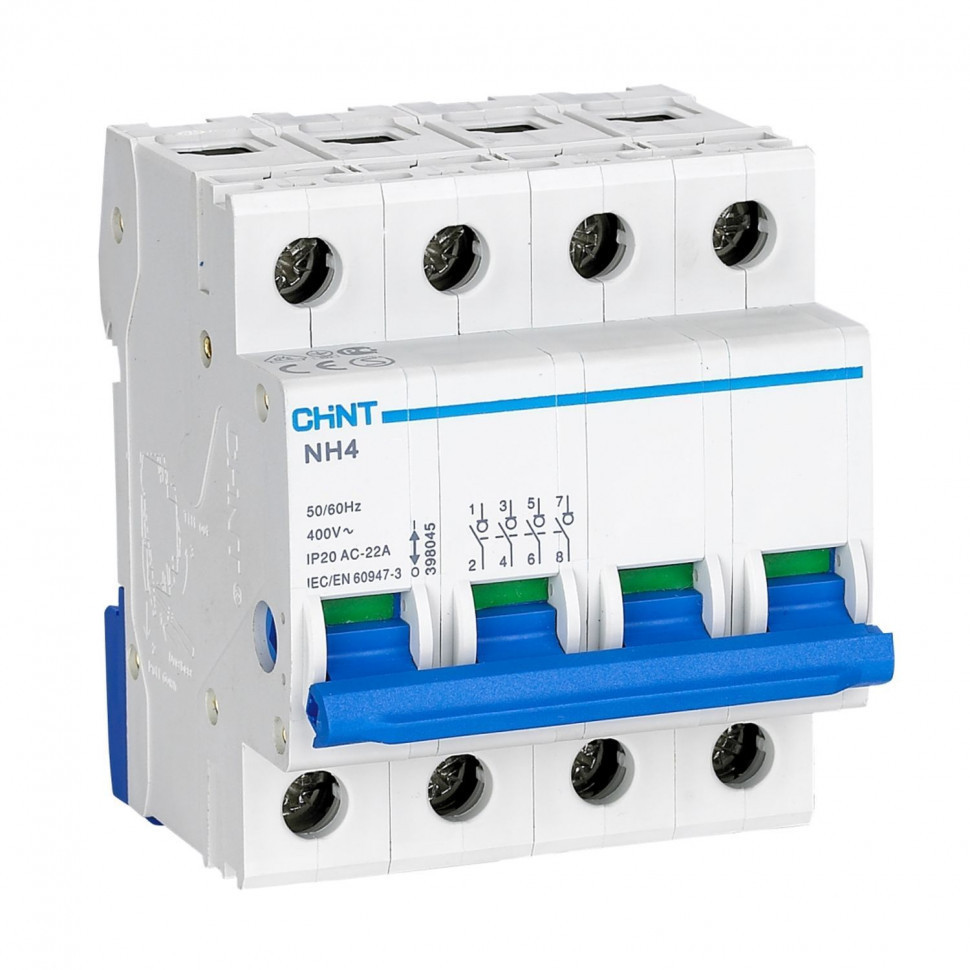 Выключатель-разъединитель CHINT NH4 4P 80A 