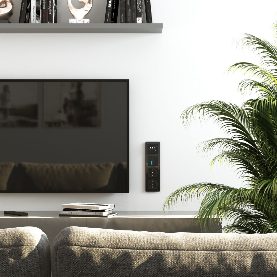 Рамка из акрила на 4 поста Acrylic черный W0042708