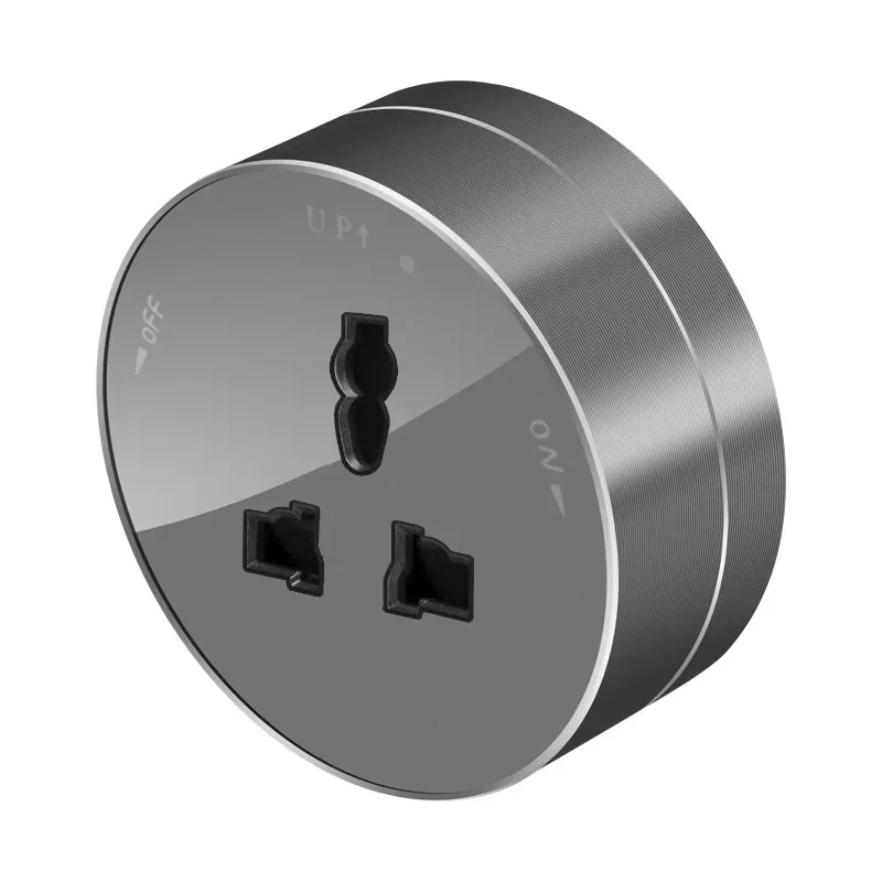 Systeme Electric MultiTrack Графит Розетка универсальная круглая 13А/250В MTK13002G