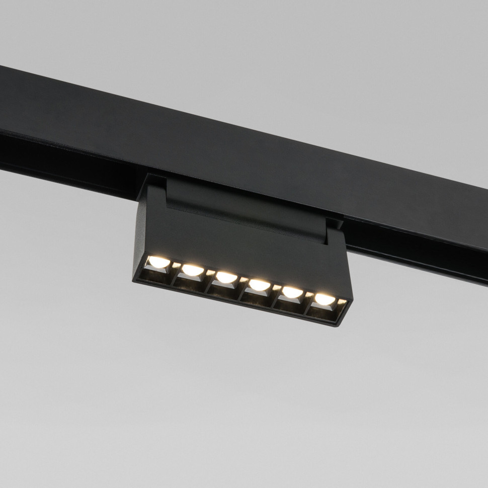 Трековый светодиодный светильник Slim Magnetic HL01 6W 4200K черный 85009/01