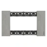 Рамка на 4 модуля с суппортом итальянский стандарт Bticino Living Now сталь