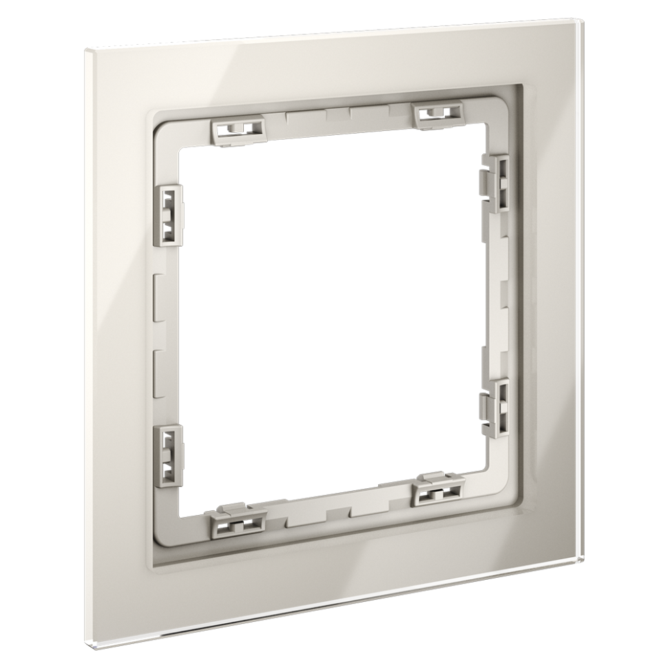 Рамка стеклянная VOLTUM S70 на 1 пост, (кашемир, стекло)