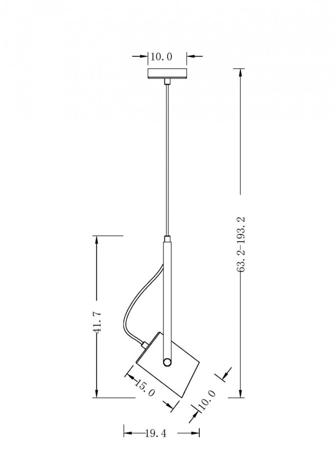 Подвесной светильник Freya FR4004PL-01WB