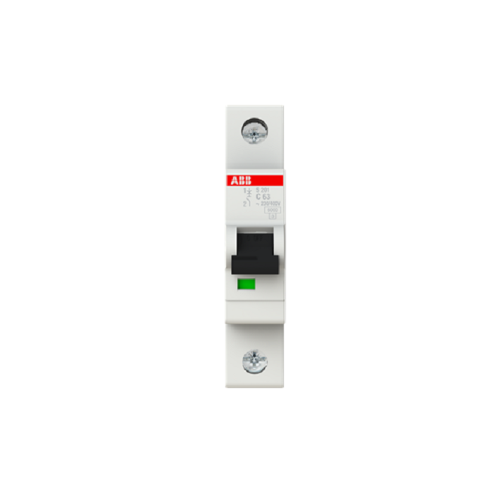 Автоматический выключатель ABB S201-C63 1P 63А 6kA (2CDS251001R0634)