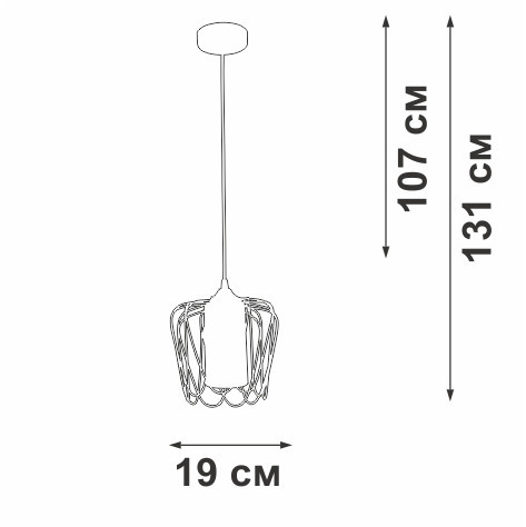 Подвесной светильник Vitaluce V2846-0/1S