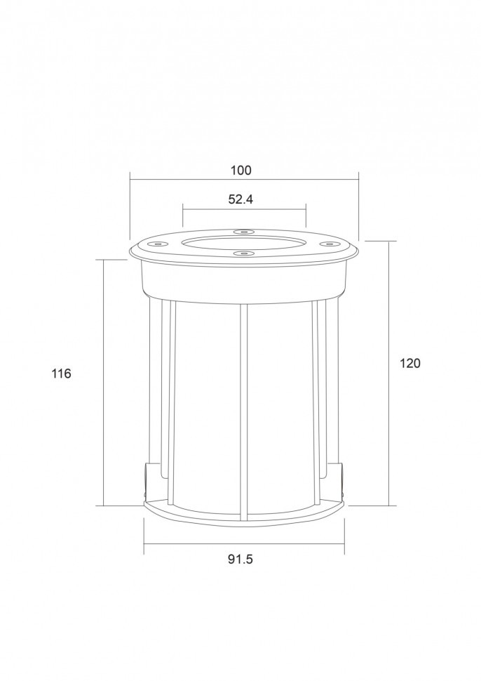 Уличный встраиваемый светильник Outdoor O043DL-01S
