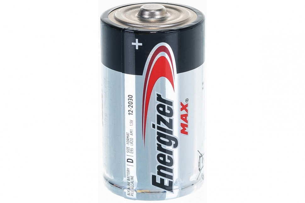 Щелочная батарейка ​Energizer LR20 D MAX 1.5В (Батарейки в блистере 2шт)