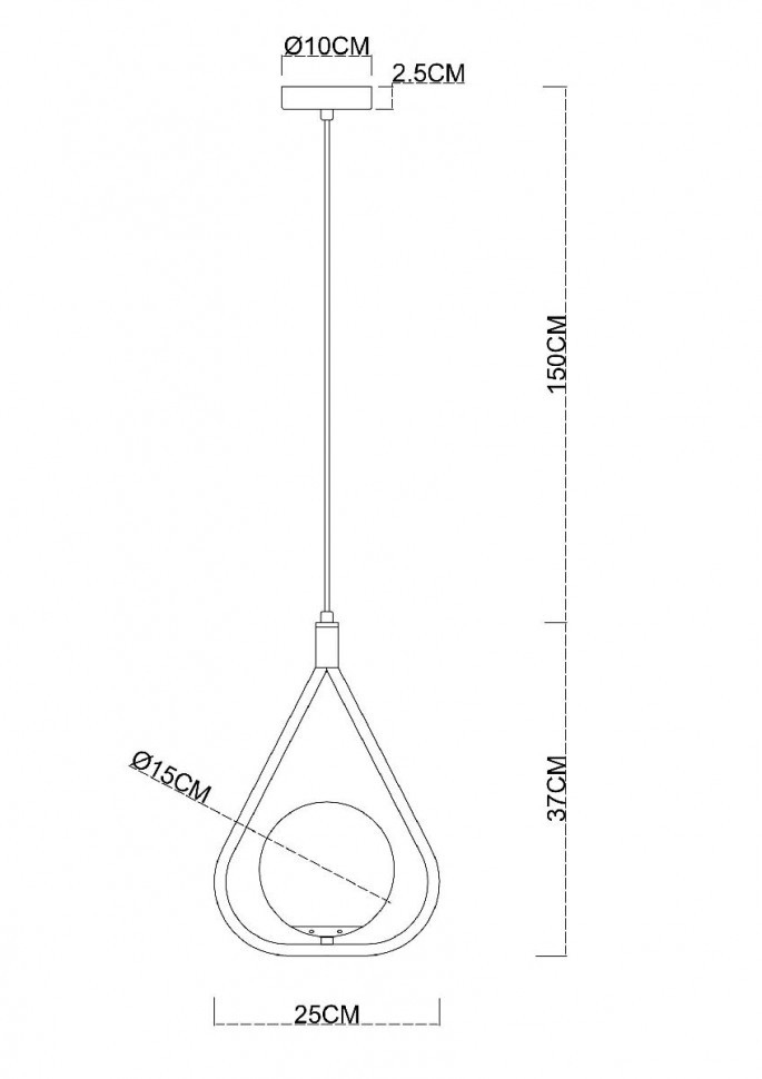 Подвесной светильник Arte Lamp Matisse A7764SP-1BK