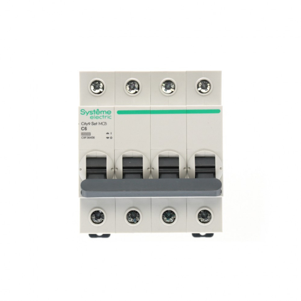 Автоматический выключатель (АВ) С 6А 4P 6kA 400В Systeme Electric City9 Set C9F36406