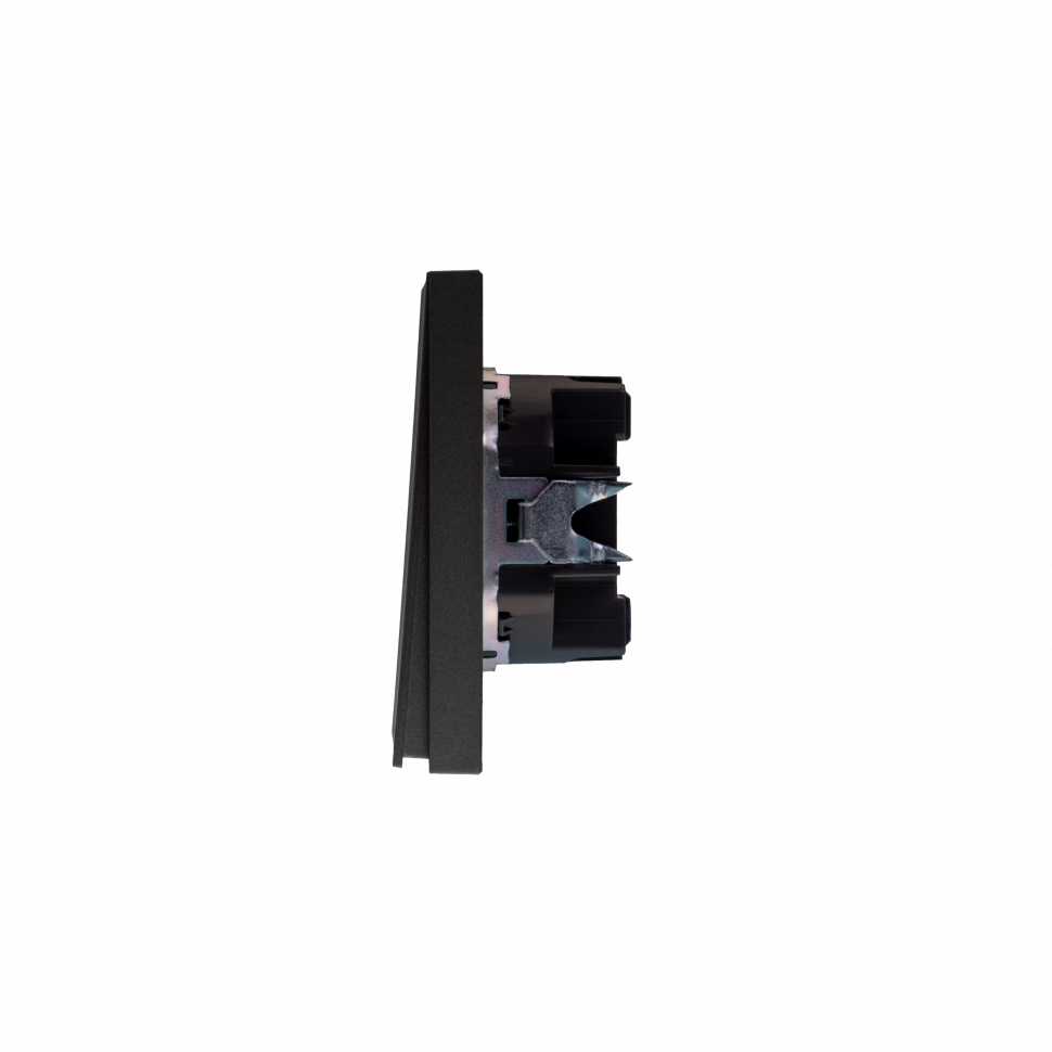 KRANZ Выключатель STRONG 1 кл проходной (переключатель) 10А с/у графит KR-78-0708-6