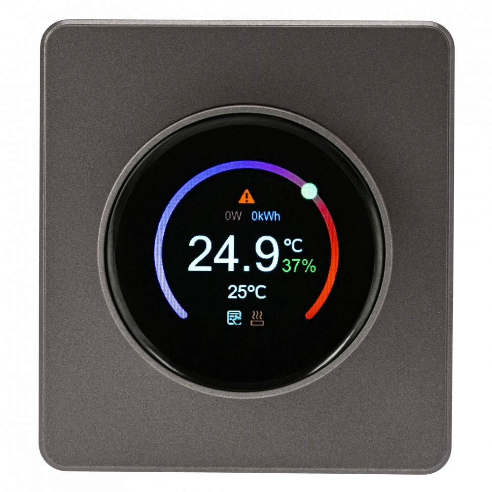 KRANZ Терморегулятор ROUND Wi-Fi с/у титан KR-78-0728-2