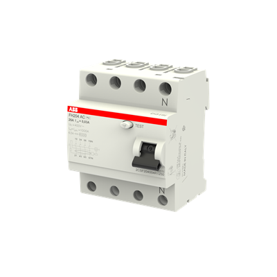 Устройство защитного отключения (УЗО) ABB FH204 AC-25/0.03 Тип-AС 4P 25A 30мА 2CSF204004R1250