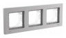 Рамка 3 поста IP44 Systeme Electric Atlas Design Aqua, алюминий ATN440303