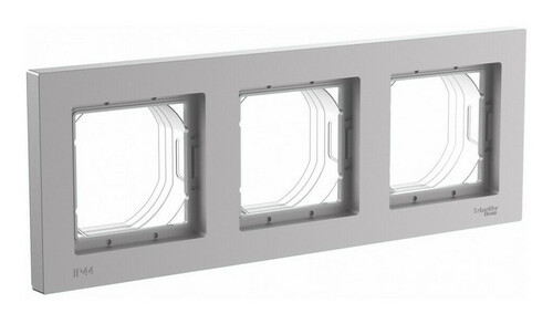 Рамка 3 поста IP44 Systeme Electric Atlas Design Aqua, алюминий ATN440303