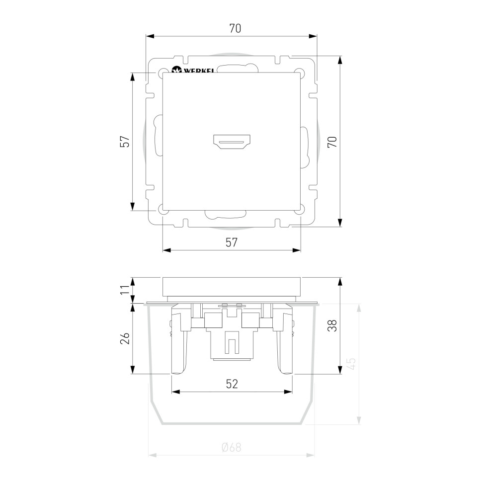 Розетка HDMI (черный матовый) W1186008