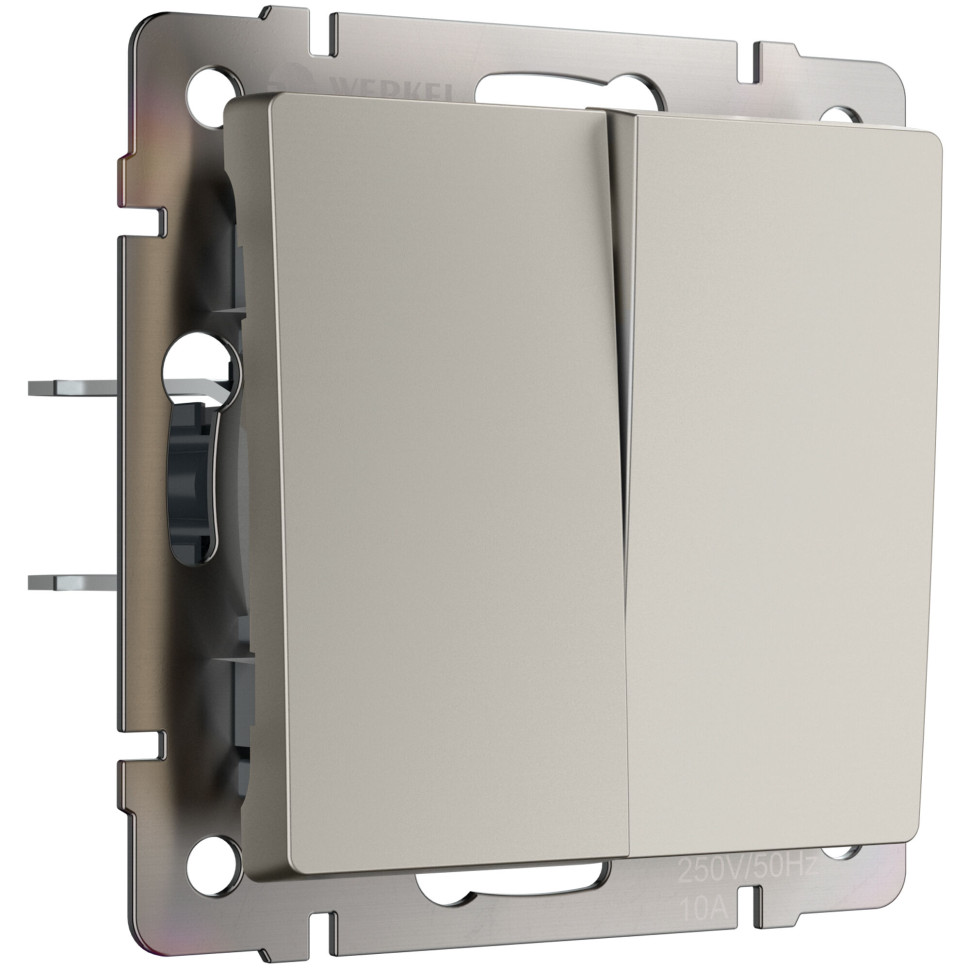 Перекрестный выключатель двухклавишный (дымчатый) W1223004