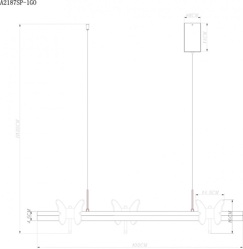 Подвесной светильник Arte Lamp Darcy A2187SP-1GO