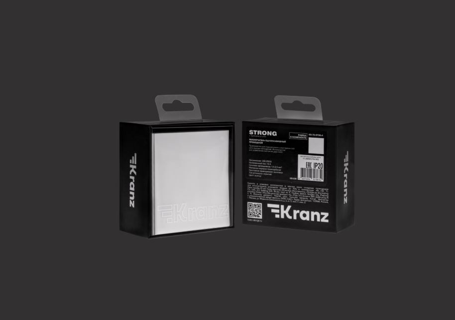 KRANZ Выключатель STRONG 1 кл проходной (переключатель) 10А с/у жемчуг KR-78-0708-4