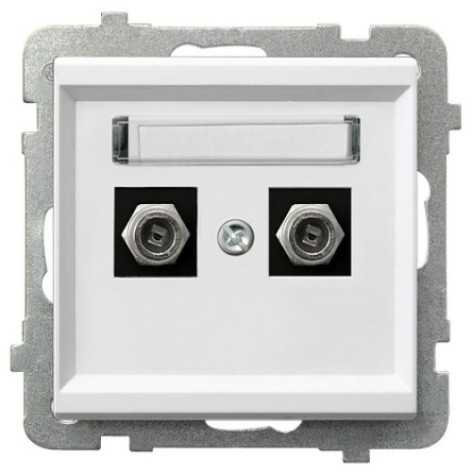 Ospel Sonata Белый Розетка 1-я с/з Schuko, самозажимные контакты