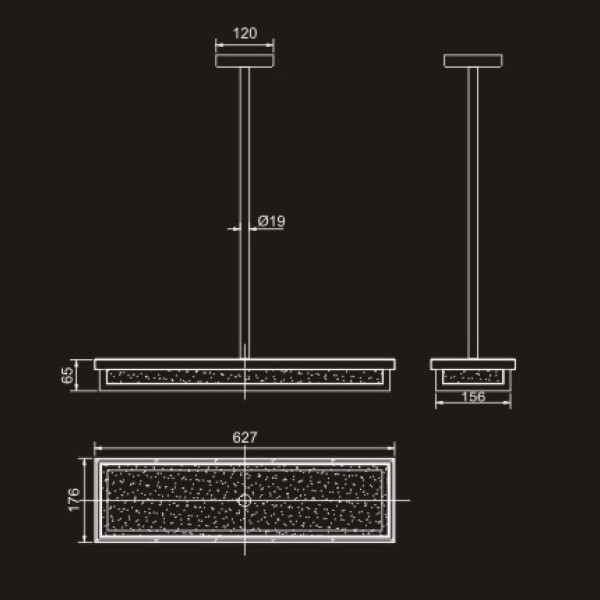Подвесной светильник Delight Collection 98023 PR98023L-B dark bronze