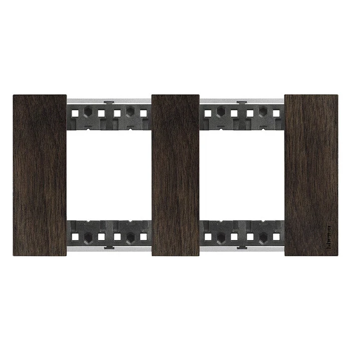 Рамка двойная (2+2 мод) без суппорта немецкий стандарт Bticino Living Now орех