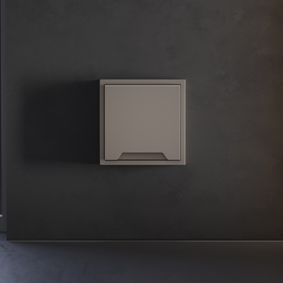 Накладка для розетки с заземлением, защитными шторками и крышкой, S70 (капучино)