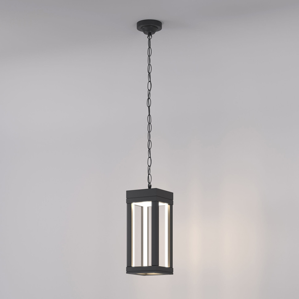 Уличный подвесной светодиодный светильник Frame LED IP54 1528 TECHNO LED серый