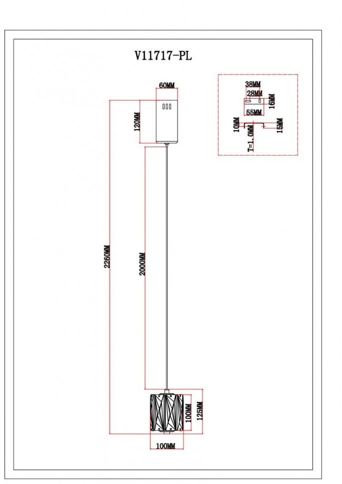 Подвесной светильник Moderli Prismique V11717-PL
