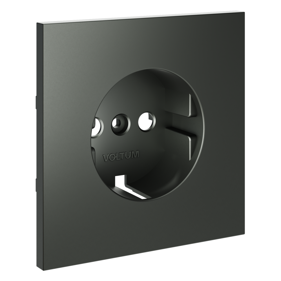 Накладка для розетки с заземлением, S70 (титан)