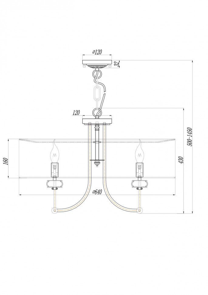 Подвесной светильник Maytoni ARM006PL-08G