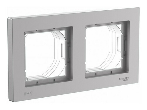 Рамка 2 поста IP44 Systeme Electric Atlas Design Aqua, алюминий ATN440302