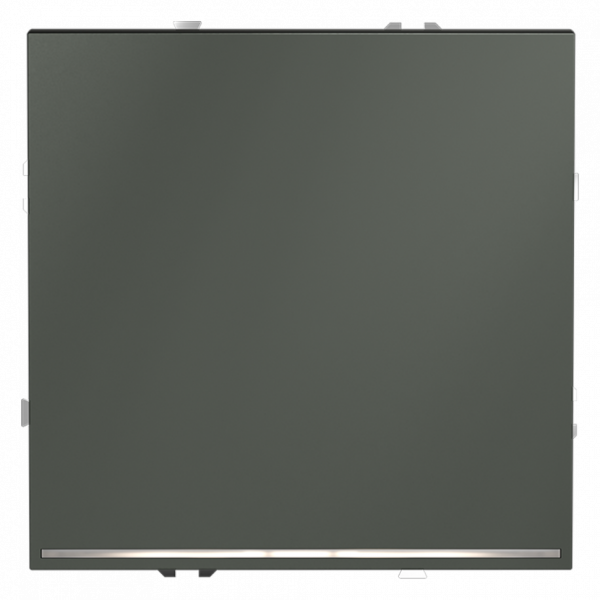 Выключатель встраиваемый VOLTUM S70 одноклавишный с подсветкой 10А, (титан) VLS010206