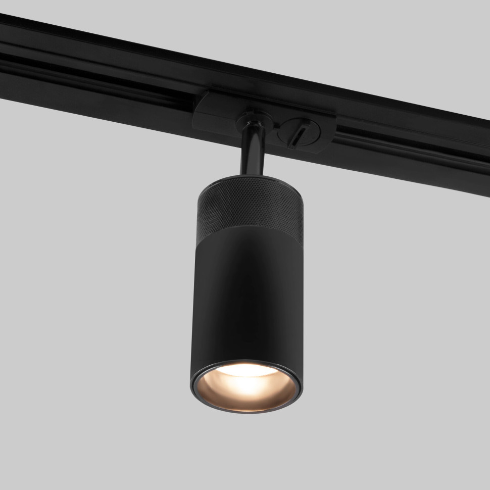 Трековый светодиодный светильник для однофазного шинопровода Riffe чёрный 9 Вт 4200K 85512/01 9W 4200K  чёрный однофазный