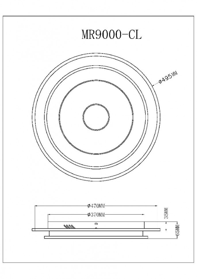 Потолочный светильник Myfar Button MR9000-CL