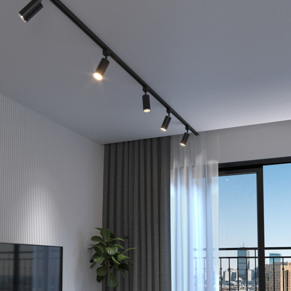 Трековый светильник для однофазного шинопровода Svit GU10 Белый/хром MRL 1013