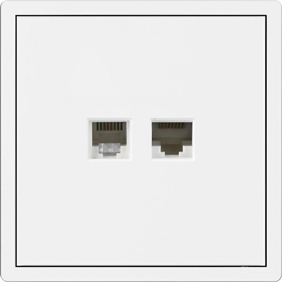 Розетка компьютерная двойная 6 kat, IP-20.