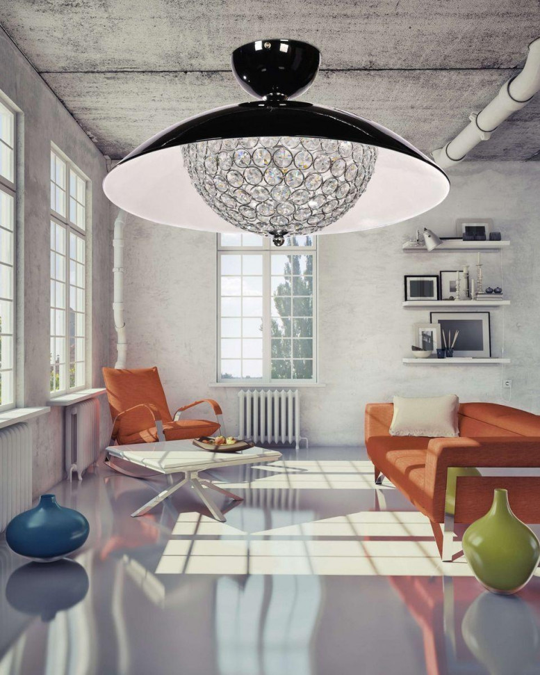 Потолочный светодиодный светильник Lumina Deco Mezzaluna LDC 1578-5 BK