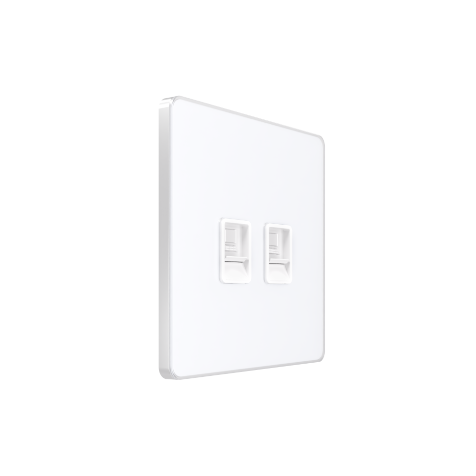 Розетка информационная С/У RJ-45 кат.5e 2-я,Systeme Infinity,  Арктический лед