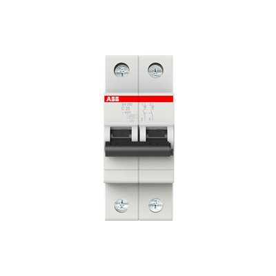 Автоматический выключатель ABB SH202-C25 2P 6kA 25А 2CDS212001R0254