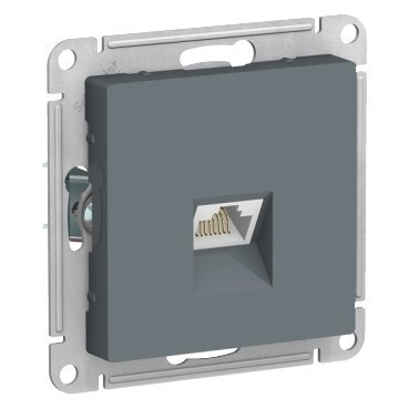 Розетка Schneider Electric Atlas Design RJ-45 кат. 6a, грифель ATN000786