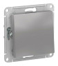 Переключатель 1-клавишный IP44 Systeme Electric Atlas Design Aqua, скрытый монтаж, алюминий ATN440361