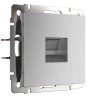 Розетка Ethernet RJ-45 cеребряный рифленый W1181009