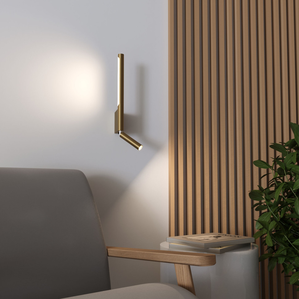 Настенный светодиодный светильник Sarca LED 40111/LED латунь